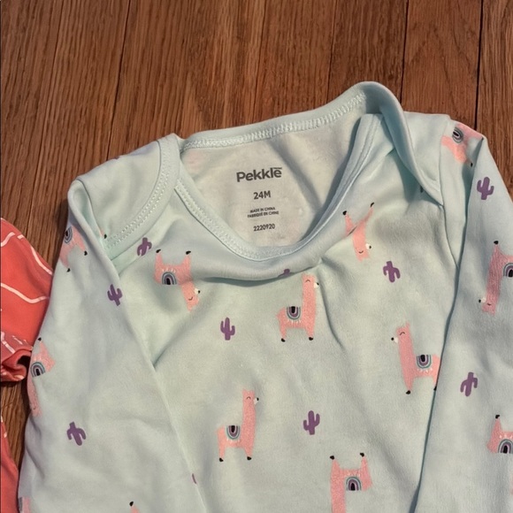 Carter's and Pekkle Pink and Blue Bodysuits One Piece Set - Picture 3 of 4